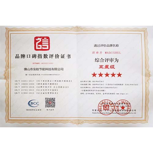 Brand Reputation Index Evaluation Certificate